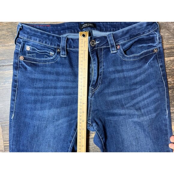 True Religion Size 30 Jennie Curvy Mid Rise Super Skinny Bling Jeans Western - Picture 4 of 11